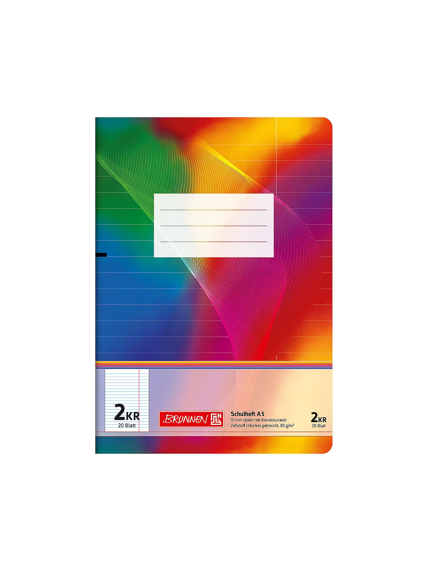 BRUNNEN VERLAG | Heft A5 Liniert 10 mm 20 Blatt | 